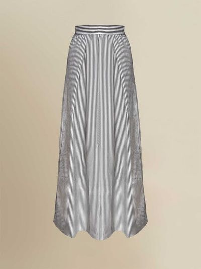 Contessa Mills Contessa Mills Thomasin Striped Cotton Poplin Maxi Skirt