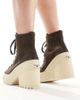 Converse Converse Chuck 70 De Luxe heel platform sneakers in brown - 2