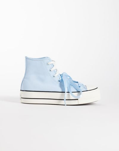 Converse Converse Chuck Taylor All Star Lift Hi Platform Peached Canvas sneakers in blue