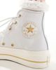 Converse Converse Chuck Taylor All Star Lift Hi platform sneakers in gray with gold details - 3