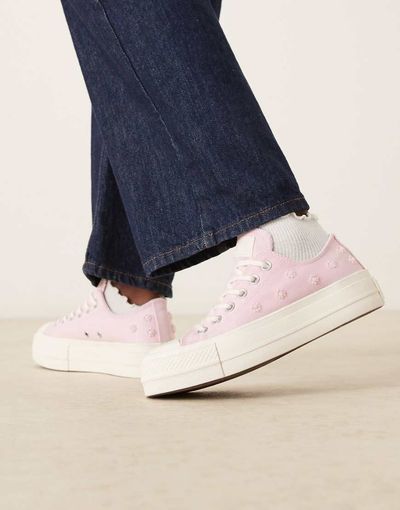 Converse Converse Chuck Taylor All Star Lift Ox Platform Beads sneakers in pink