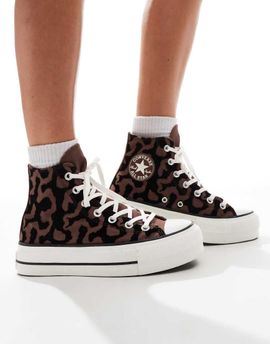 Converse Converse Chuck Taylor All Star Lift Platform sneakers in leopard remix-Multi