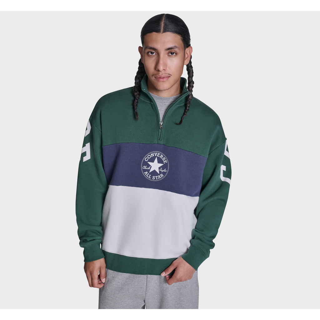 Converse Converse Retro Stripe Relaxed Quarter-Zip Sweatshirt
