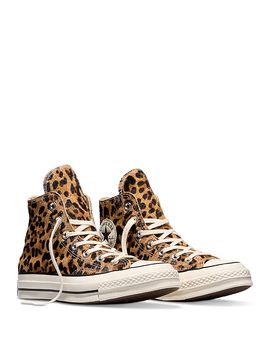 Converse Converse Women's Chuck 70 Leopard Calf Hair High Top Sneakers