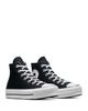 Converse Converse Women's Chuck Taylor All Star Hi Top Black & White Platform Sneakers - 6