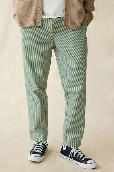 Cookman Cookman Hickory Stripe Chef Pants in Olive, Men's at Urban Outfitters