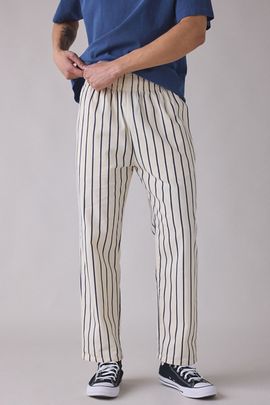 Cookman Cookman NLBM Brooklyn Eagles Striped Chef Pants in Cream, Men's at Urban Outfitters