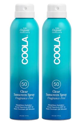 COOLA® COOLA® Suncare Classic Sunscreen Spray Fragrance-Free Broad Spectrum SPF 50 $64 Value 