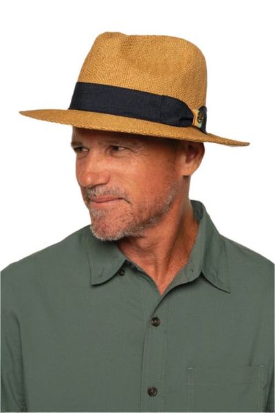 Coolibar Coolibar Men's Surf Club Hand Woven Fedora, UPF 50+ Sun Protection