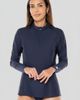 Coolibar Coolibar Women's Freestyle Quarter Zip Rash Guard with Long Sleeves, UPF 50+ Sun Protection - 1