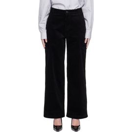 COOR COOR Black Corduroy Side Pocket Trousers