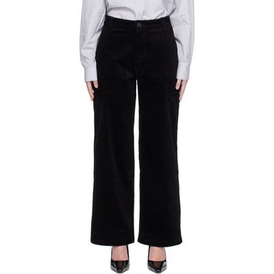 COOR COOR Black Corduroy Side Pocket Trousers