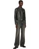 COOR COOR Black Cow Washed Leather Biker Jacket - 4