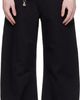 COOR COOR Black Deep Curved Cotton Blend Trousers - 1