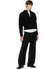 COOR COOR Black Deep Curved Jumbo Washed Trousers - 4