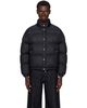 COOR COOR Black Double Stitch Snap Button Down Jacket - 1
