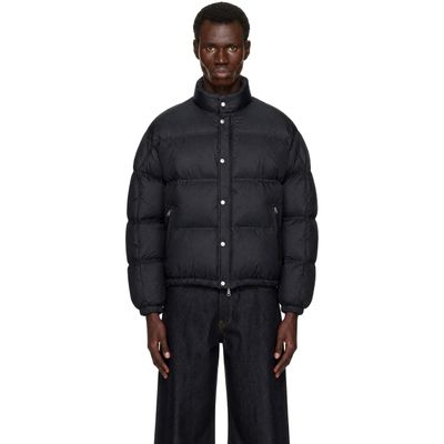 COOR COOR Black Double Stitch Snap Button Down Jacket