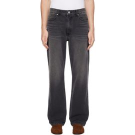 COOR COOR Black Washed Straight Leg Jeans