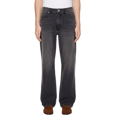 COOR COOR Black Washed Straight Leg Jeans