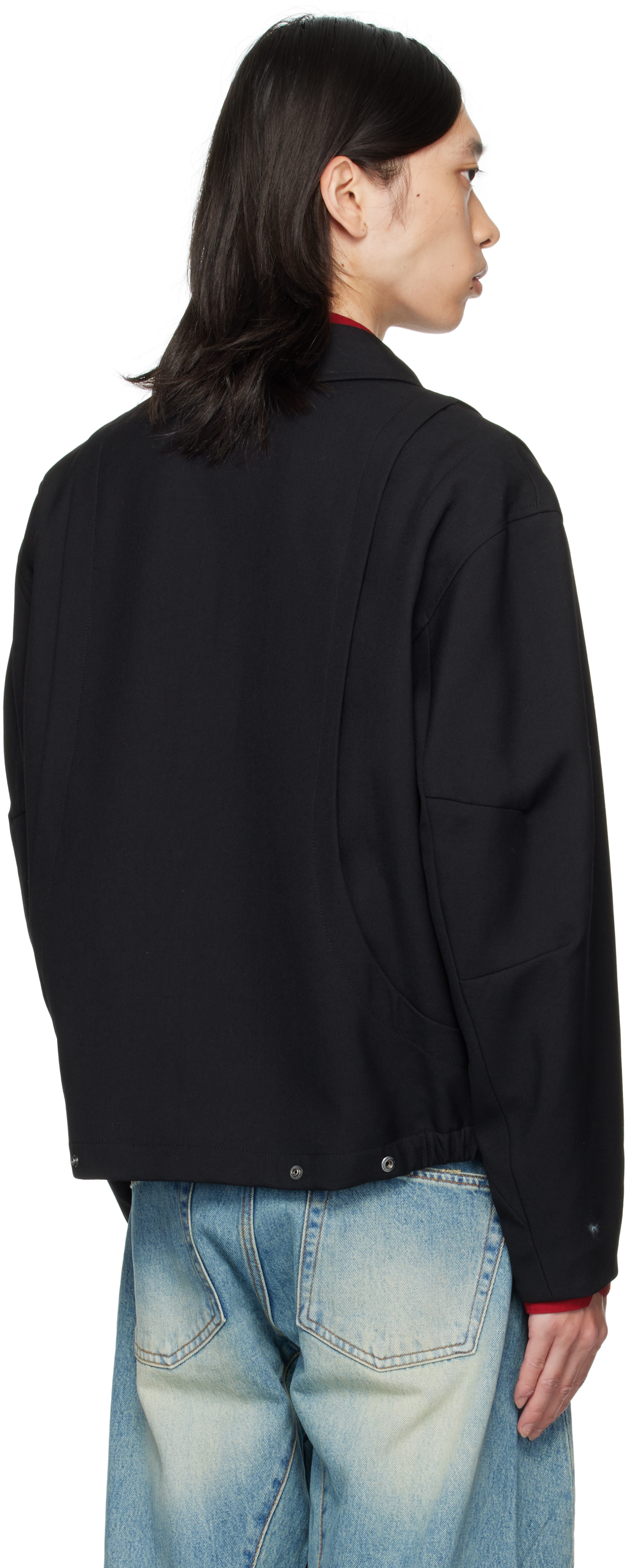 COOR - Black Wool Blouson Jacket