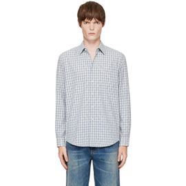 COOR COOR Blue Cotton Tartan Check Shirt