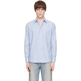 COOR COOR Blue Pin Stripe Pointed Shirt