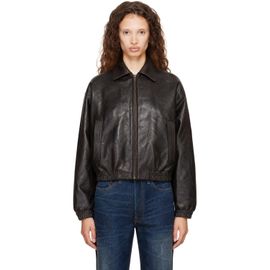COOR COOR Brown Antique Lambskin Blouson Jacket