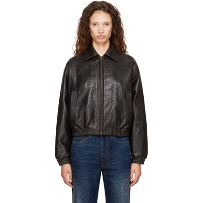 COOR COOR Brown Antique Lambskin Blouson Jacket