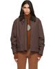 COOR COOR Brown Fleece Lined Cotton B-3 Jacket - 1