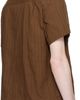 COOR COOR Brown Guayabera Tape Half Shirt - 3