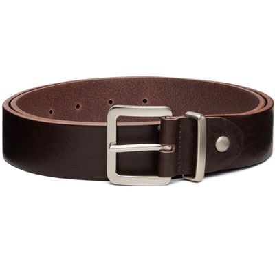 COOR COOR Brown Vintage Finish Cow Leather Belt