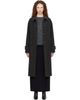 COOR COOR Gray Cashmere Blend High Neck Coat - 1