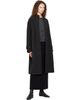 COOR COOR Gray Cashmere Blend High Neck Coat - 4