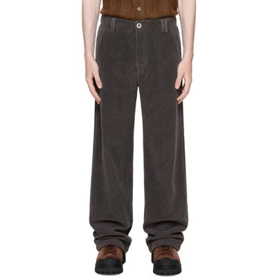 COOR COOR Gray Corduroy Carpenter Pocket Trousers