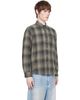 COOR COOR Gray Ombre Flannel One Pocket Checkered V.2 Shirt - 2