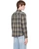 COOR COOR Gray Ombre Flannel One Pocket Checkered V.2 Shirt - 3