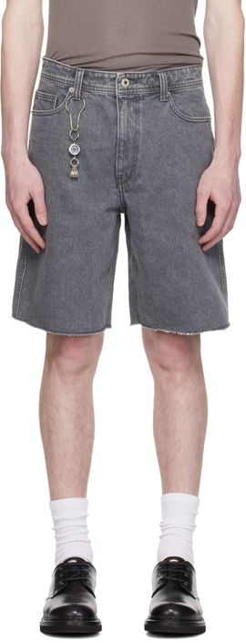 COOR COOR Gray Washed Cutoff Denim Shorts