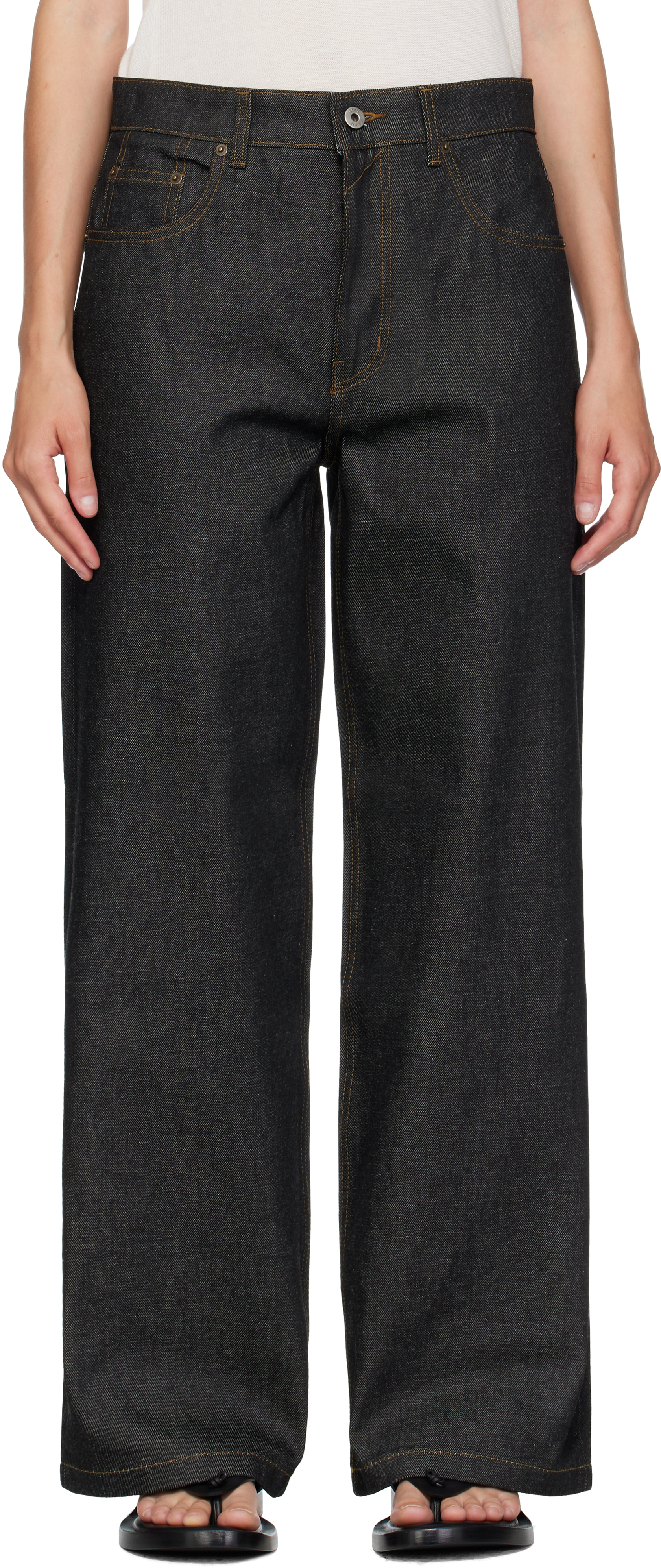 COOR - Indigo Rigid Semi Wide Jeans