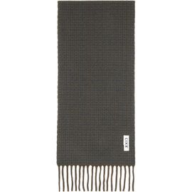 COOR COOR Khaki & Brown Merino Wool Gunclub Check Muffler Scarf