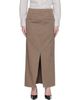 COOR COOR Khaki Cotton Relaxed Midi Skirt - 1
