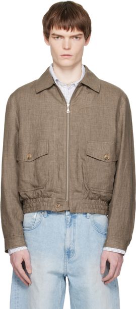 COOR COOR Taupe Double Pocket Station Blouson Jacket