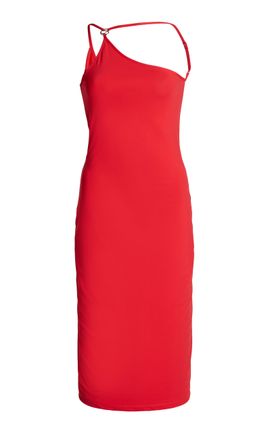 Coperni Coperni Asymmetric OneShoulder Midi Dress