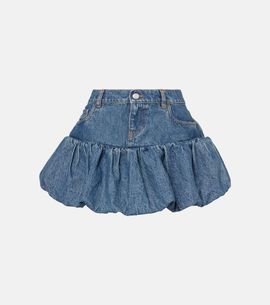 Coperni Coperni Balloon denim miniskirt