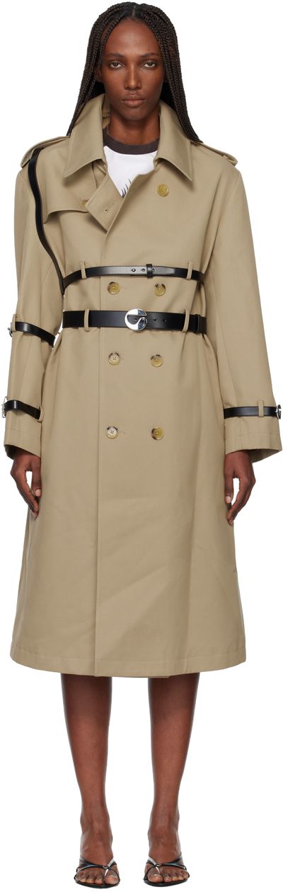 Coperni Coperni Beige Multi Belt Trench Coat