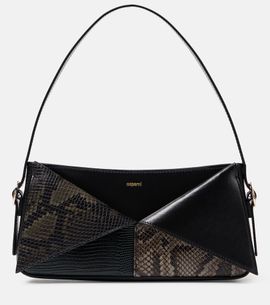 Coperni Coperni Belt snake-effect leather shoulder bag