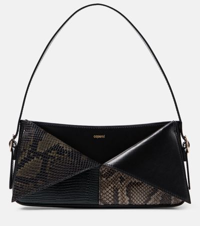 Coperni Coperni Belt snake-effect leather shoulder bag