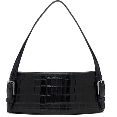 Coperni Coperni Black Croco Ergonomic Shoulder Bag