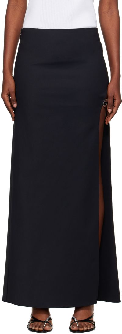 Coperni Coperni Black Garter Belt Maxi Skirt
