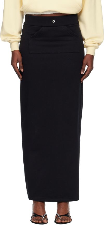Coperni Coperni Black Jogging Midi Skirt