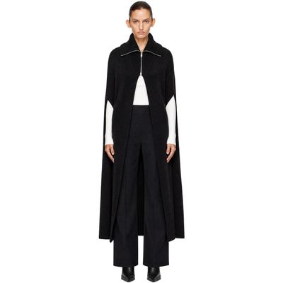 Coperni Coperni Black Knit Scarf Zip Cape